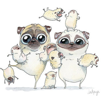 Pug Line Drawing at PaintingValley.com | Explore collection of Pug Line ...