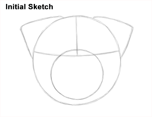 500x386 How To Draw A Pug - Pug Outline Drawing