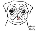 150x127 The Book Of Outlines - Pug Outline Drawing