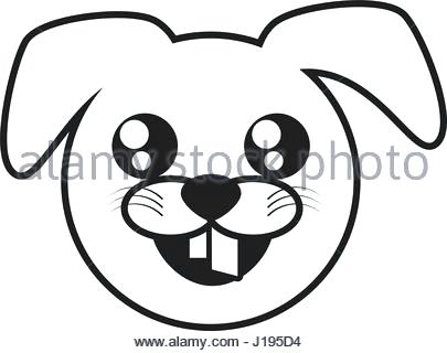 405x320 Cute Outline Pug Isolated Vector Illustration Funny Cartoon Dog - Pug Outline Drawing