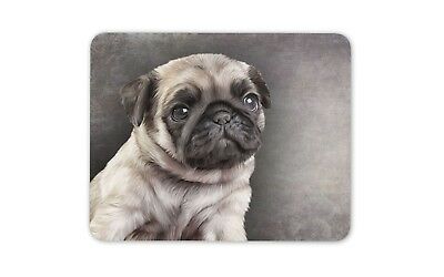 400x250 Pug Puppy Drawing Mouse Mat Pad - Pug Puppy Drawing