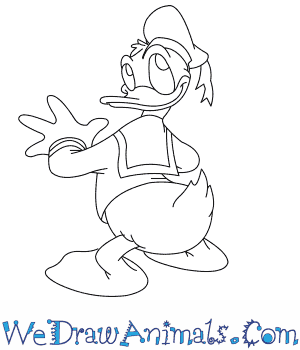 300x350 how to draw donald duck - Pull Drawing