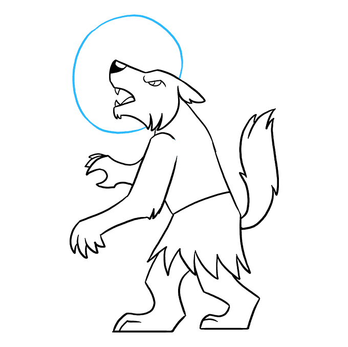 680x678 how to draw a werewolf - Pull Drawing