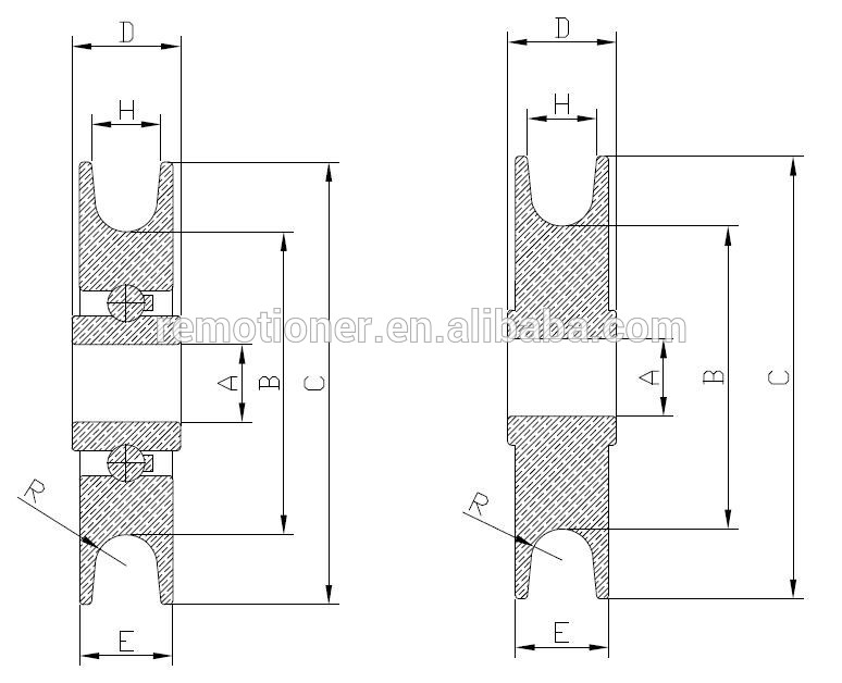 774x628 mini nylon pulley as per your drawing - Pulley Drawing
