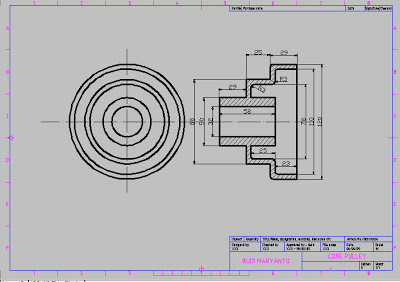 400x282 techdrawing drawing pulley - Pulley Drawing