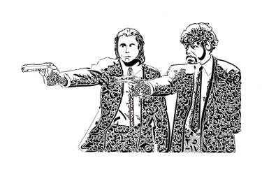 375x246 Pulp Fiction - Pulp Fiction Drawing
