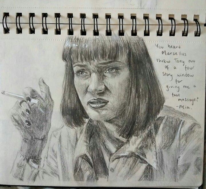 Pulp Fiction Drawing at PaintingValley.com | Explore collection of Pulp ...
