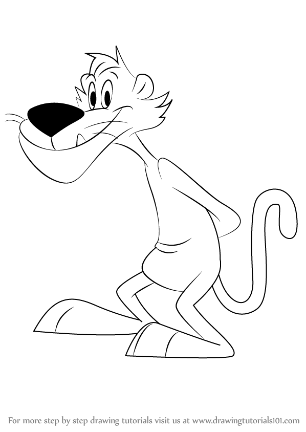 598x844 learn how to draw pete puma from looney tunes - Puma Drawing