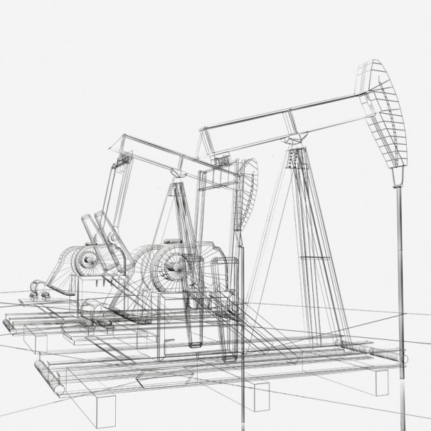 625x625 oil field pump jack cgtrader - Pump Jack Drawing