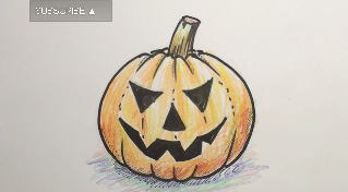 319x176 How To Draw A Cartoon Jack O Lantern Pumpkin - Pumpkin Cartoon Drawing