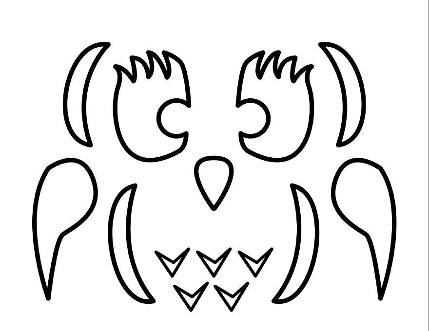 880x680 printable pumpkin stencils - Pumpkin Carving Drawings
