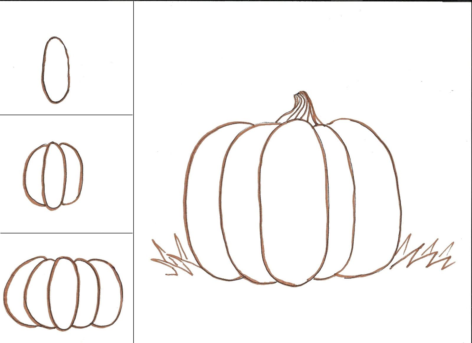 1600x1163 pumpkins art class ideas art journal art, art lessons - Pumpkin Designs Drawing