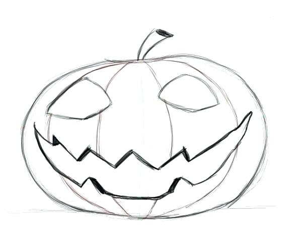 600x500 How To Draw A Pumpkin Learn How To Draw Easy Pumpkins Blog - Pumpkin Drawing Easy