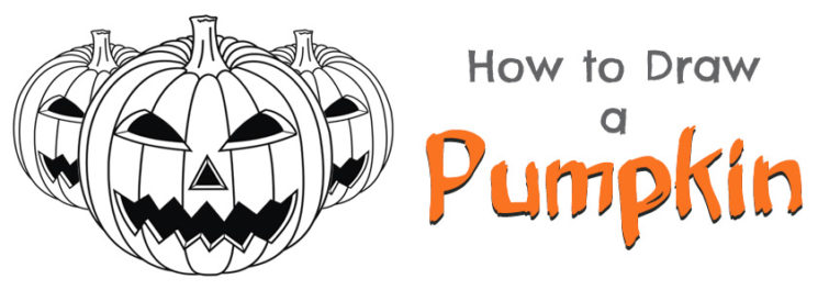 755x264 How To Draw A Pumpkin Step - Pumpkin Drawing Easy
