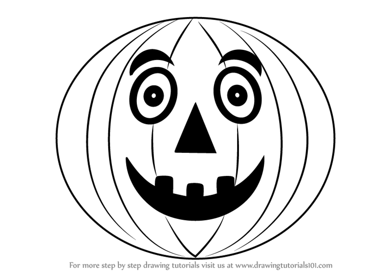 800x567 Learn How To Draw Halloween Pumpkin For Kids - Pumpkin Drawing For Kids