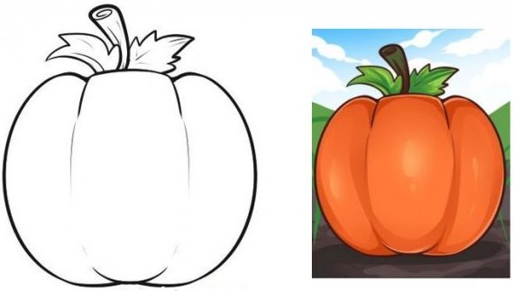 570x323 Learn To Draw For Kids Halloween Pumpkin Drawing Tutorial How - Pumpkin Drawing For Kids