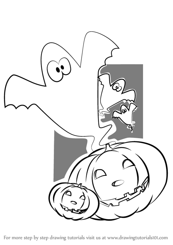 567x800 learn how to draw scary halloween pumpkin - Pumpkin Drawing Halloween