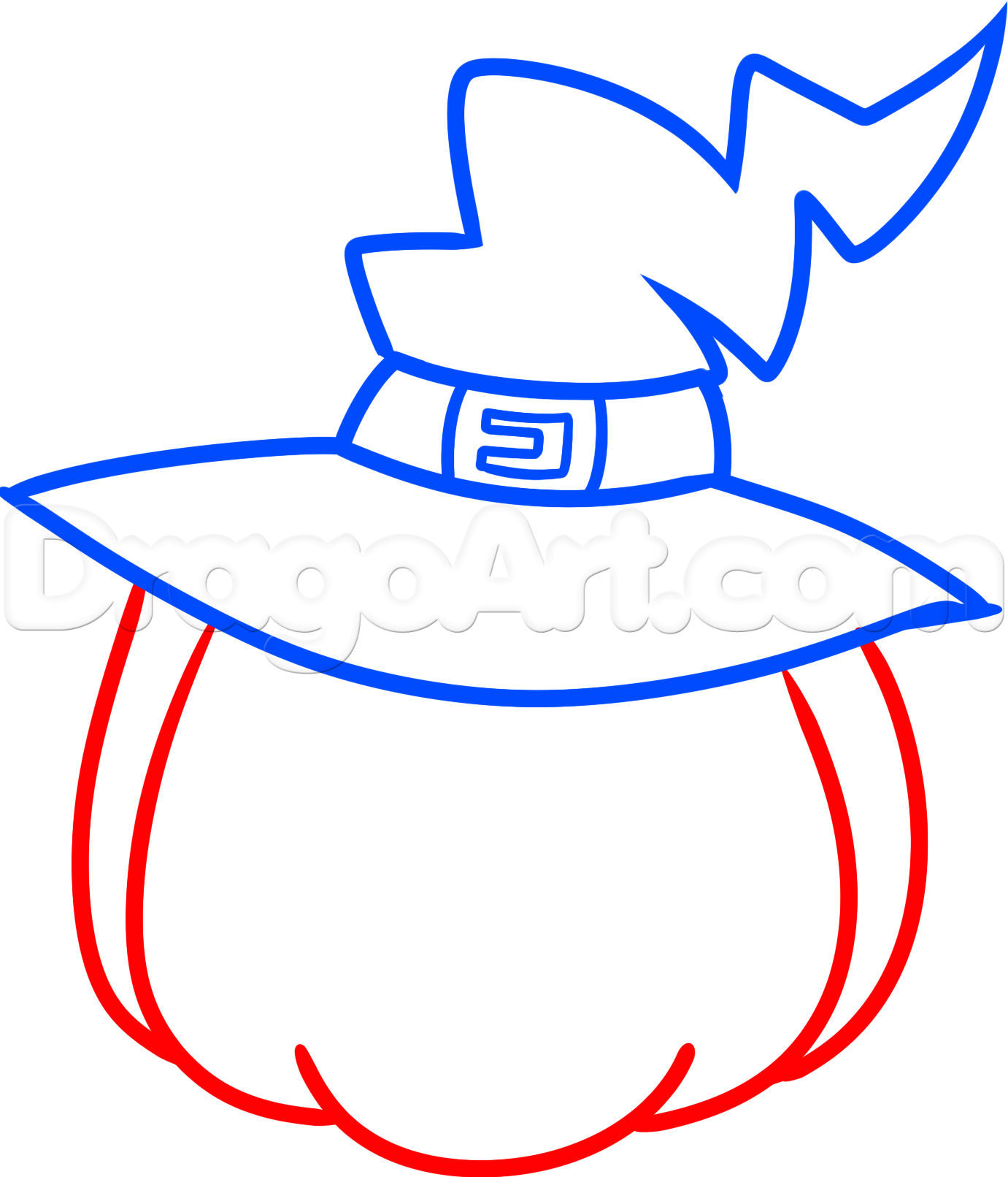 1381x1611 step how to draw a halloween pumpkin - Pumpkin Drawing Halloween