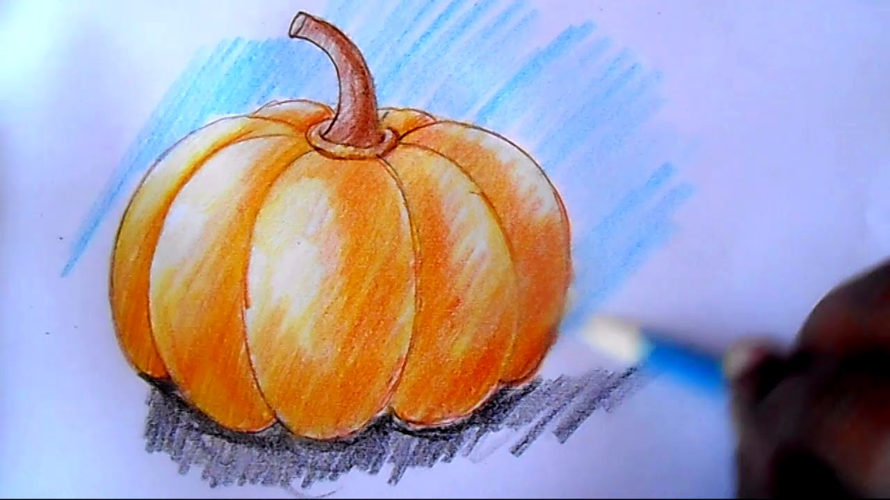 1280x720 How To Draw Pumpkin Step - Pumpkin Drawing Images