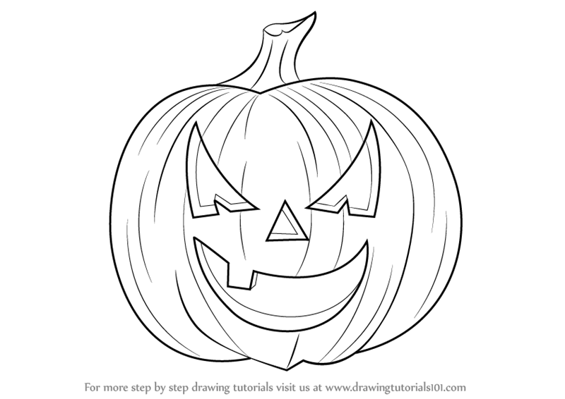 800x566 Learn How To Draw Halloween Pumpkin - Pumpkin Drawing Images