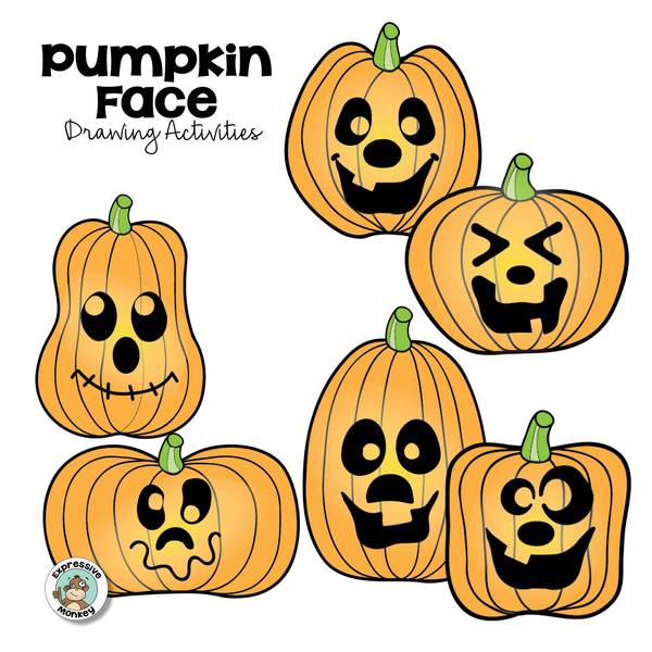 600x600 Halloween Activity Jack O Lantern Drawing Art Project - Pumpkin Drawing Images