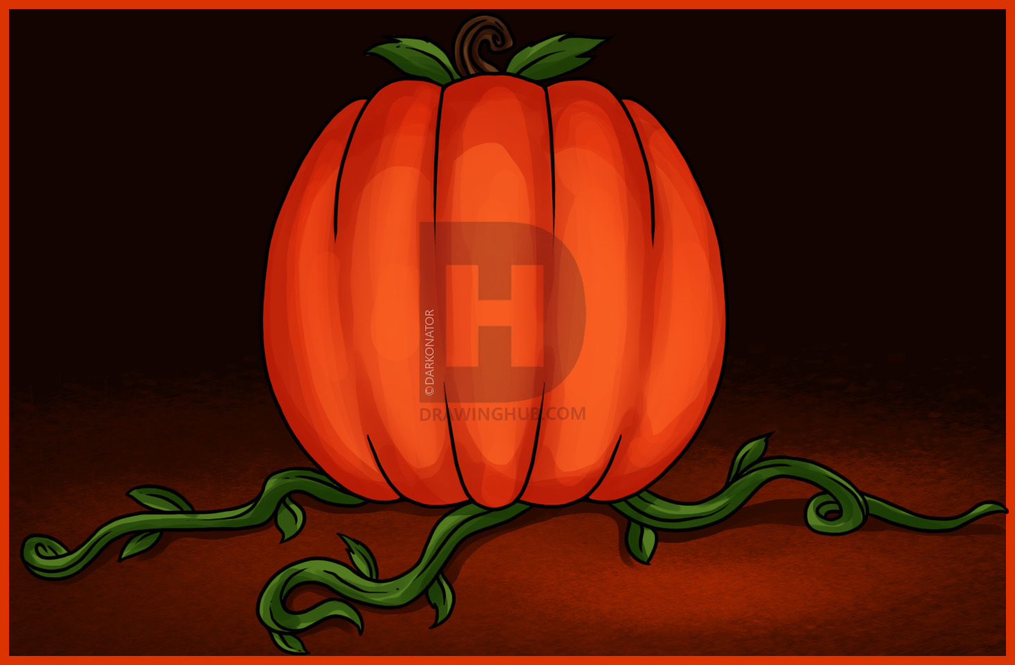 1463x958 How To Draw A Pumpkin, Step - Pumpkin Drawing Picture