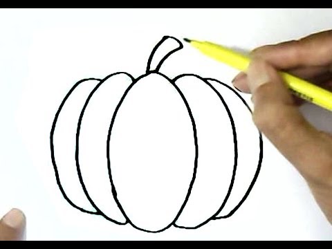 480x360 How To Draw A Pumpkin Step - Pumpkin Drawing Picture