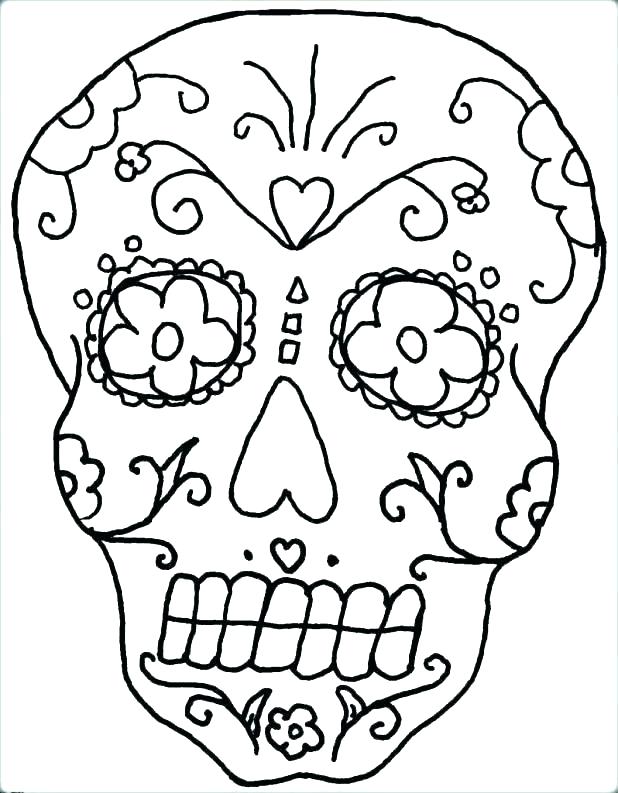 618x793 Flaming Skull Pumpkin Carving Patterns Images Of Skeleton Template - Pumpkin Drawing Template