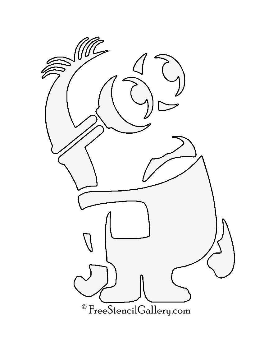 850x1100 Minion Drawing Template Printable - Pumpkin Drawing Template