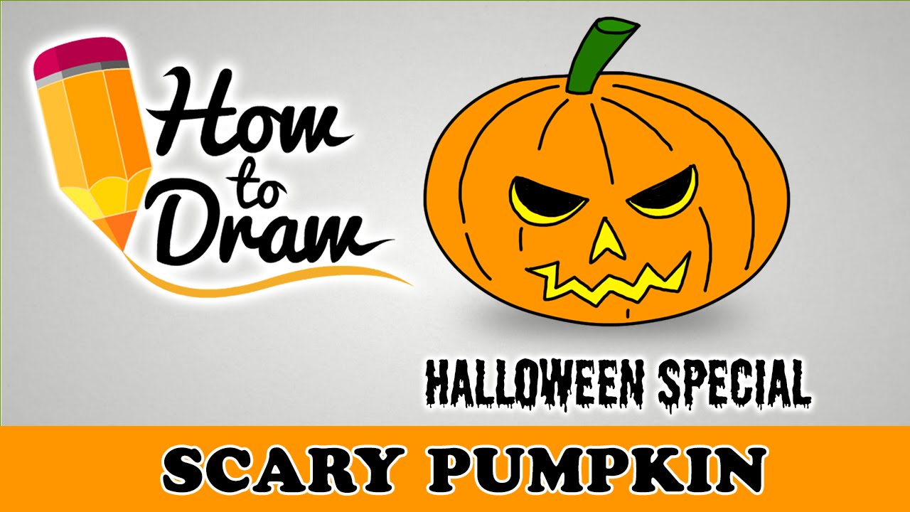 1280x720 How To Draw A Scary Halloween Pumpkin Face - Pumpkin Faces Drawing