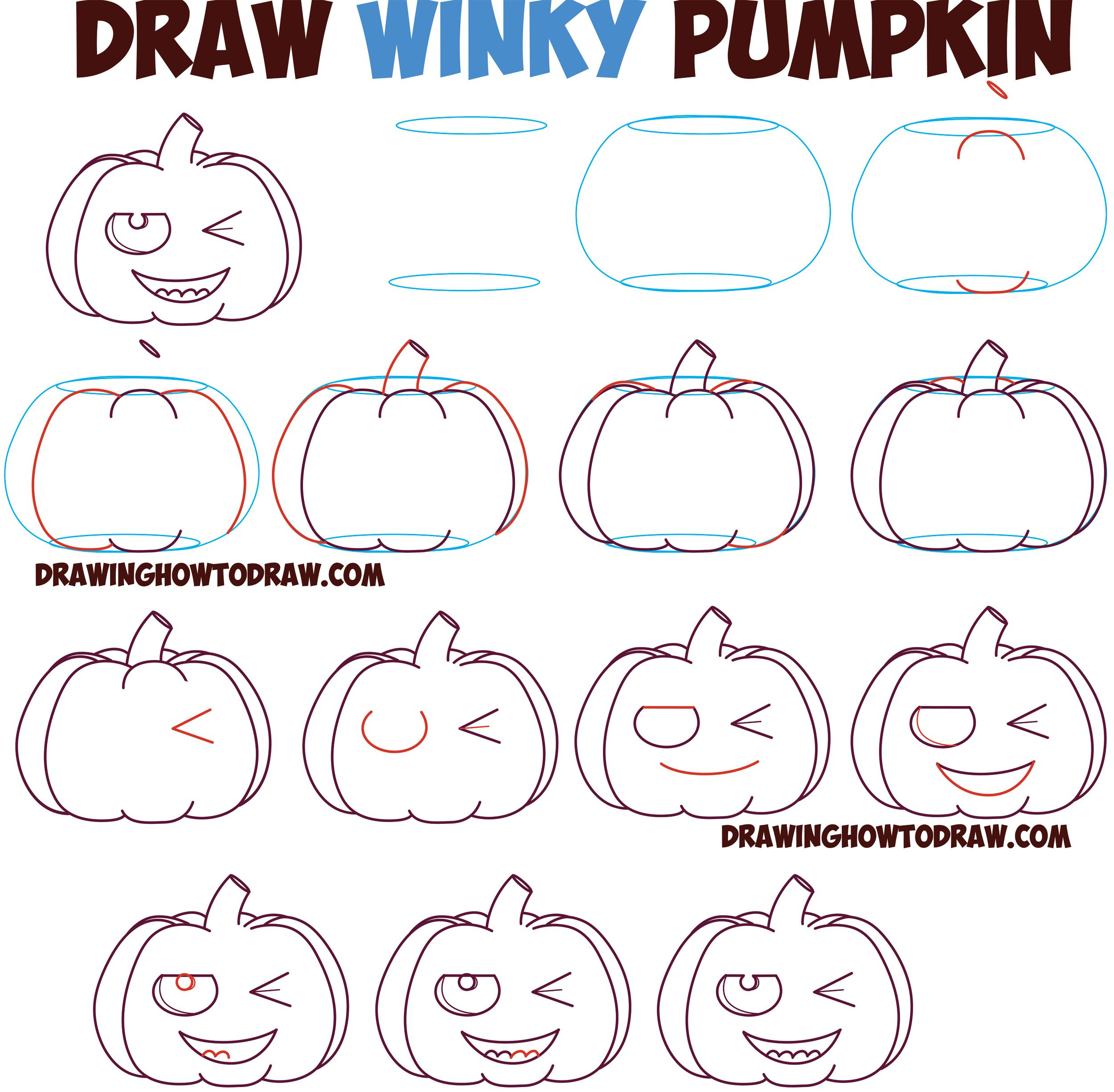 2500x2452 cartoon pumpkin drawing and huge guide to drawing cartoon pumpkin - Pumpkin Faces Drawing