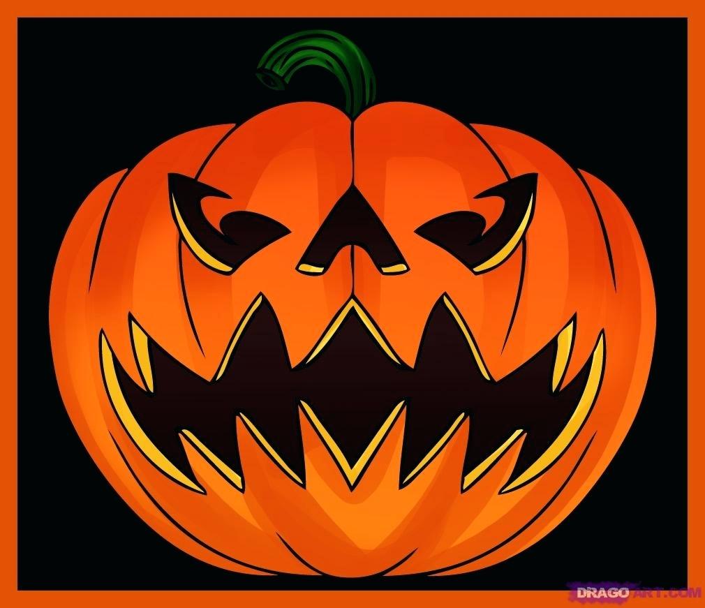 easy jack o lantern drawing