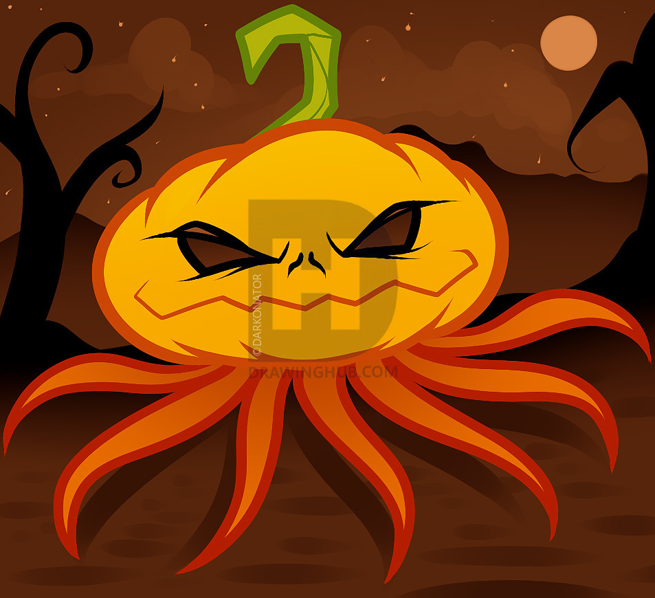953x870 how to draw a pumpkin head, pumpkin head, step - Pumpkin Head Drawing