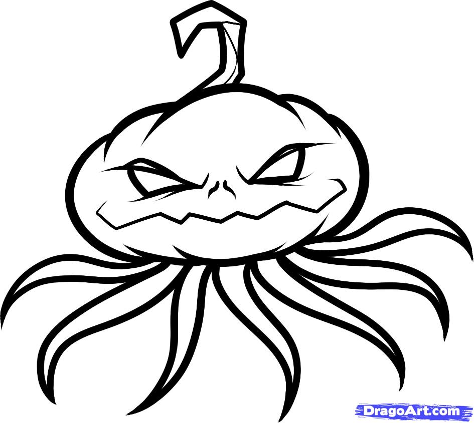 945x845 how to draw a pumpkin head, pumpkin head, step - Pumpkin Head Drawing