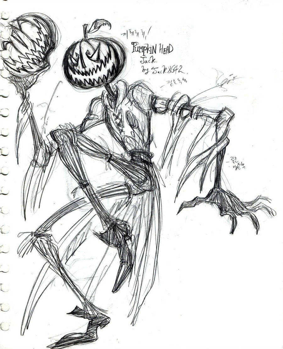 900x1112 Pumpkin Head Drawings - Pumpkin Head Drawing