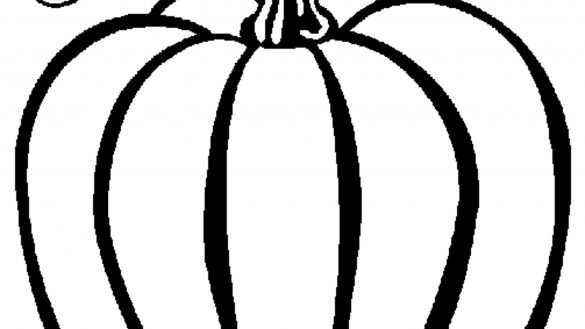 585x329 Charming Colouring Pictures Of Pumpkins Line Drawing Pumpkin - Pumpkin Line Drawing