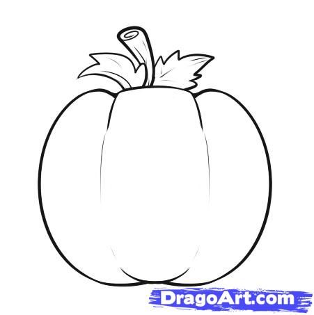 451x453 Pumpkin Line Drawing Free Download Clip Art - Pumpkin Line Drawing