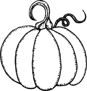 285x297 Pumpkin Outline Clip Art - Pumpkin Outline Drawing