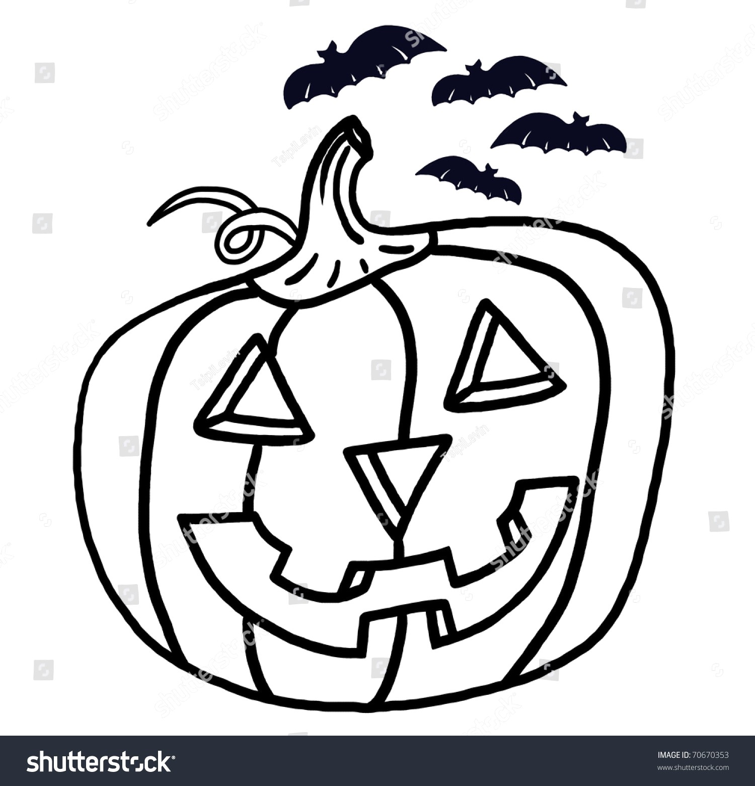 1500x1561 stock photo jack o lantern outline drawing pumpkin and bats - Pumpkin Outline Drawing