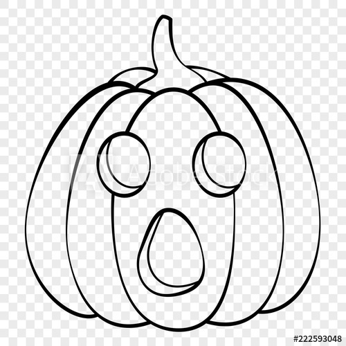 500x500 surprised face halloween pumpkin emotion outline drawing for laser - Pumpkin Outline Drawing