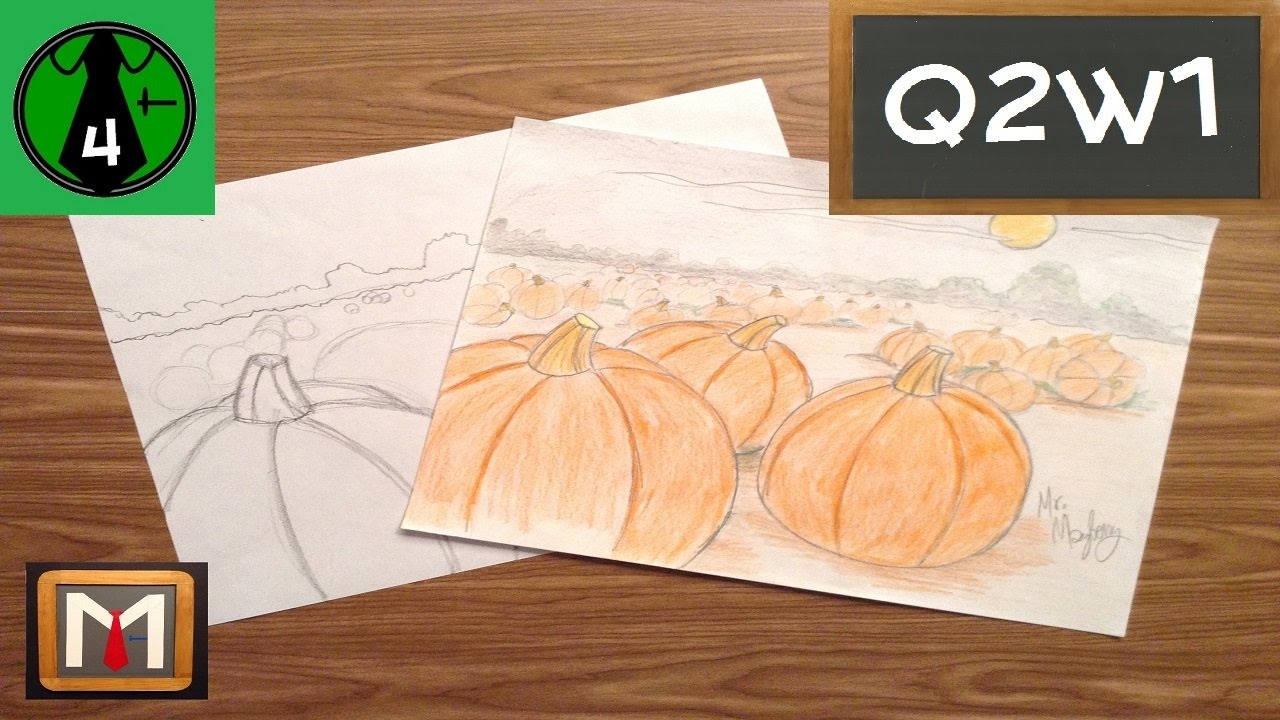 1280x720 drawing a pumpkin patch - Pumpkin Patch Drawing