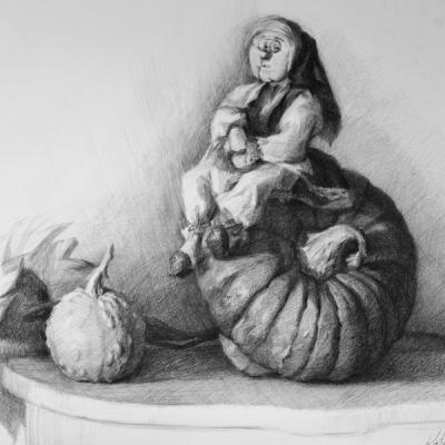 400x400 introduction to pencil drawing - Pumpkin Pencil Drawing