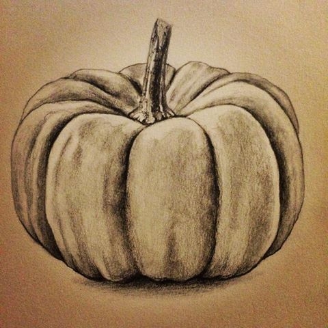 Pumpkin Pencil Drawing at PaintingValley.com | Explore collection of ...