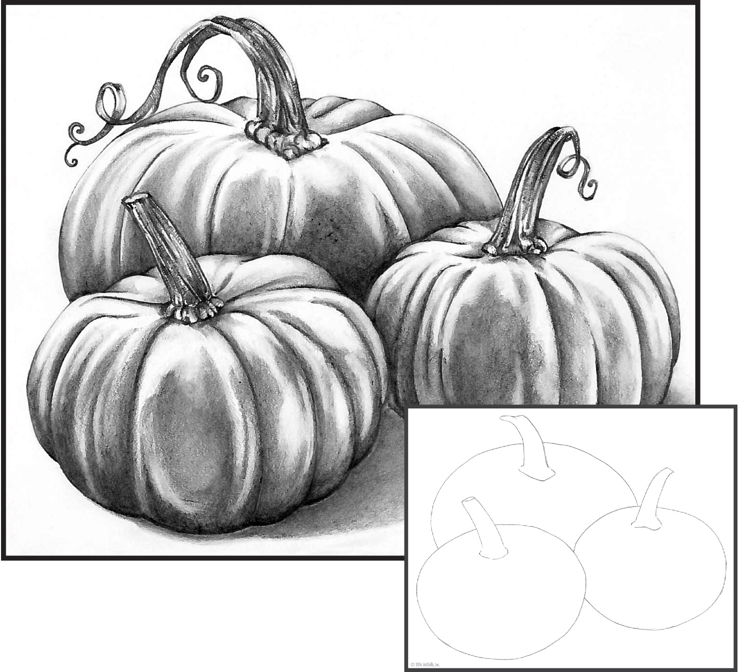 1438x1308 graphite pencil pumpkin patch - Pumpkin Pencil Drawing