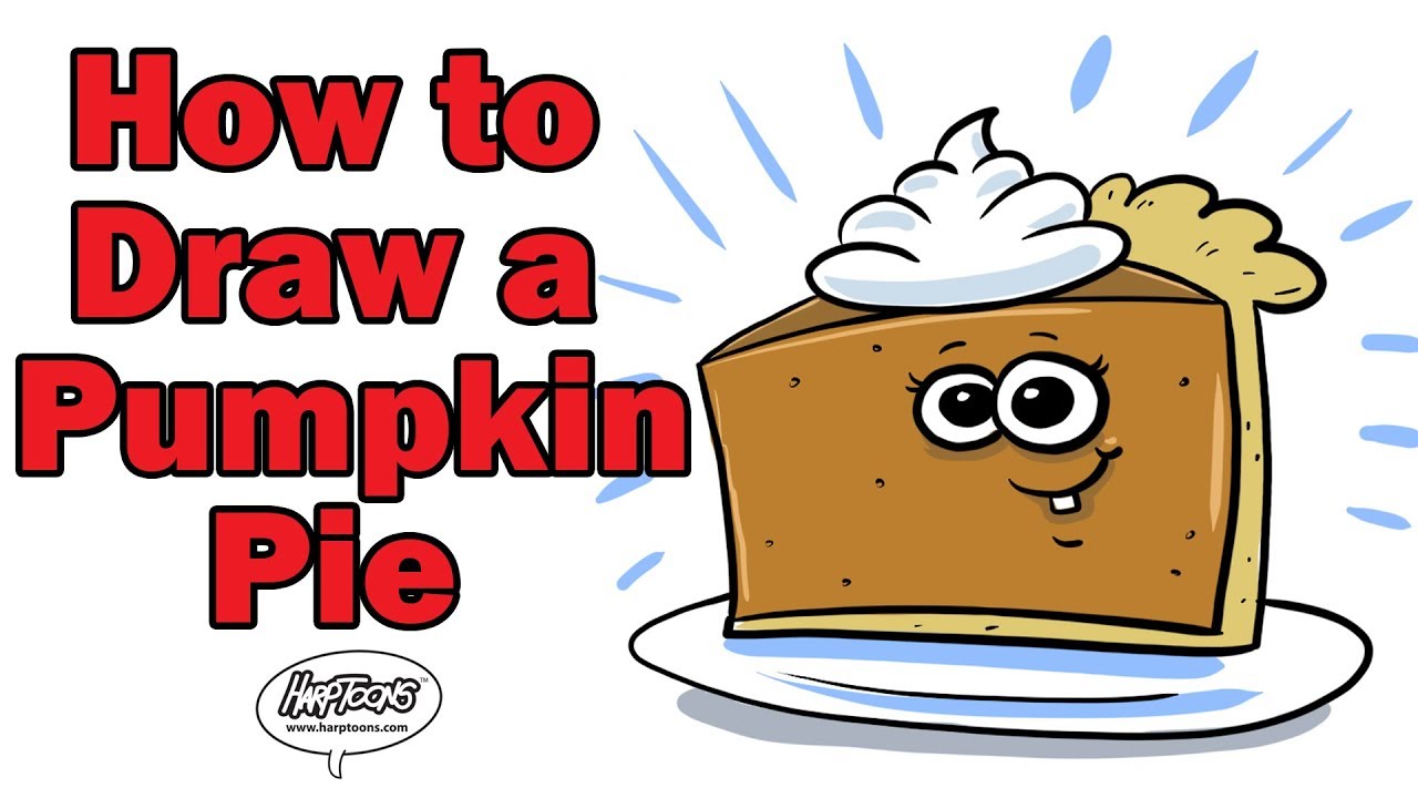 1280x720 how to draw a cute pumpkin pie - Pumpkin Pie Drawing