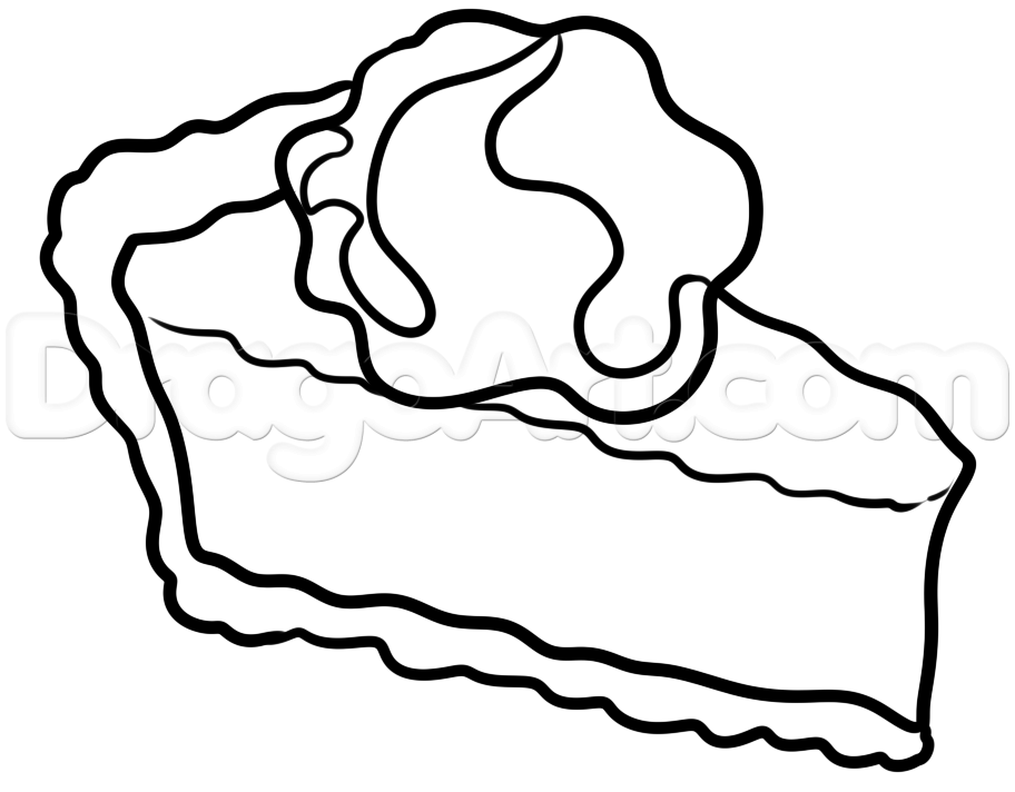 912x712 step how to draw pumpkin pie - Pumpkin Pie Drawing