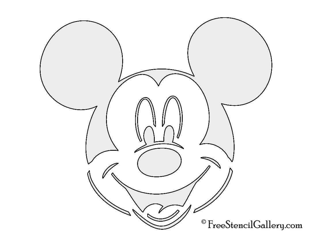 1100x850 Free Mickey Mouse Mickey Mouse Stencil Disney Mickey Mouse - Pumpkin Template Drawing