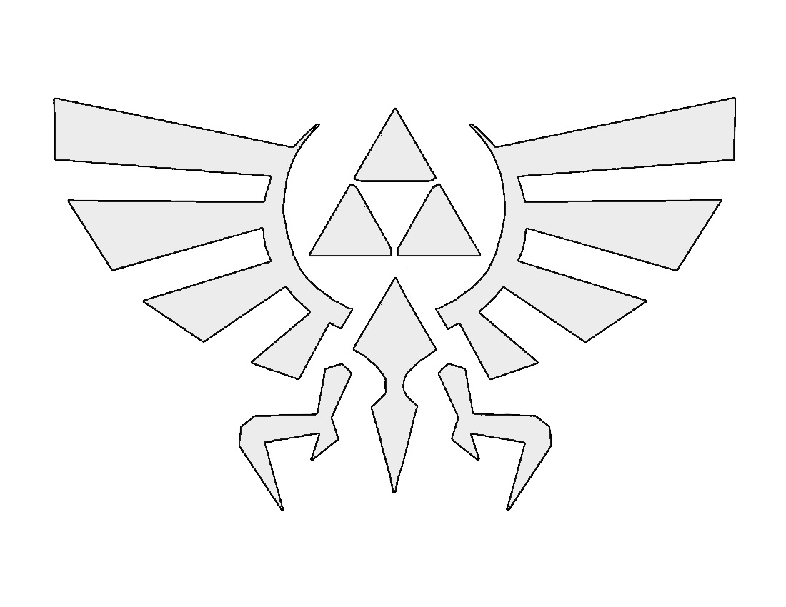 1100x850 Free Zelda Pumpkin Stencils - Pumpkin Template Drawing