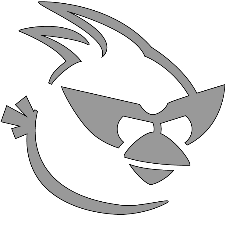742x743 Free Homemade Jack O Lantern Stencils Based On Angry Birds Space - Pumpkin Template Drawing