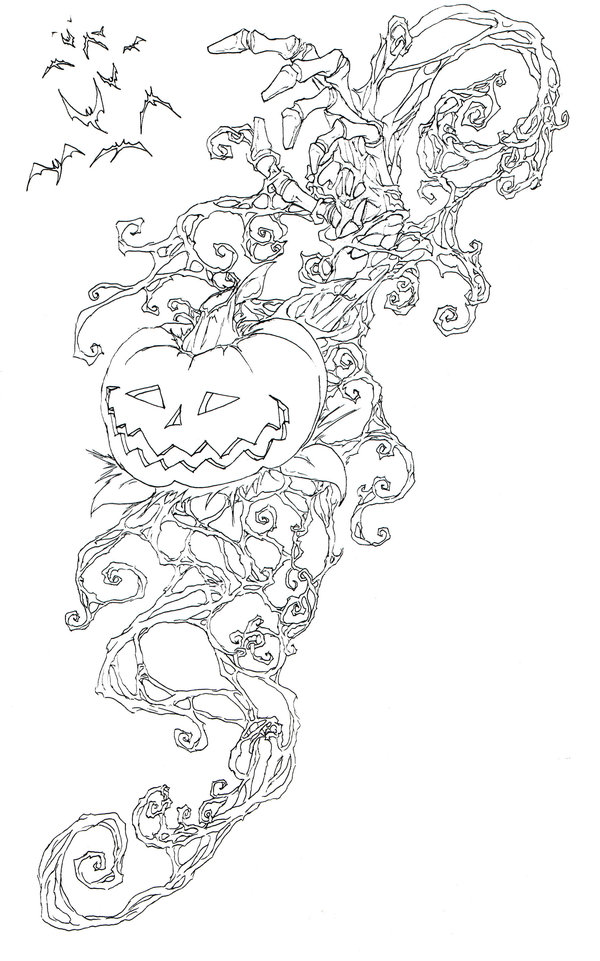 Pumpkin Vine Drawing